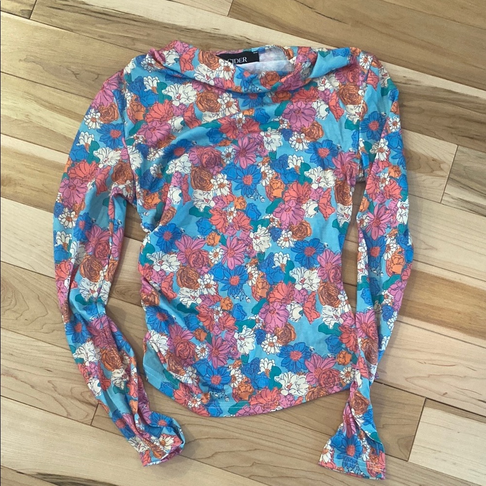 Cider Pink Ruched Long Sleeve Blouse